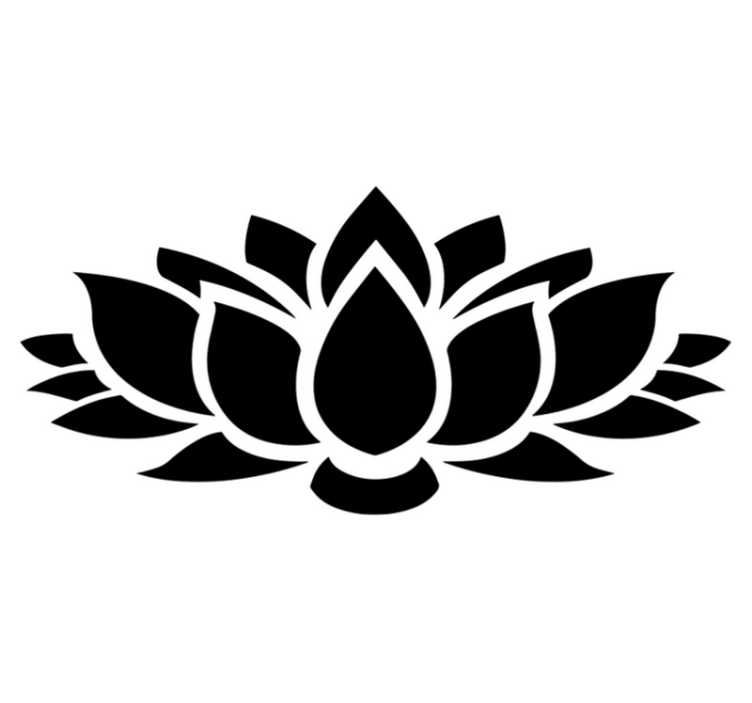 Lotus simple bedroom vinyl rug - TenStickers