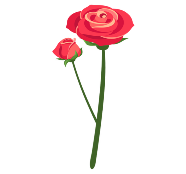 Bedroom vinyl rug with 3d rose design - TenStickers