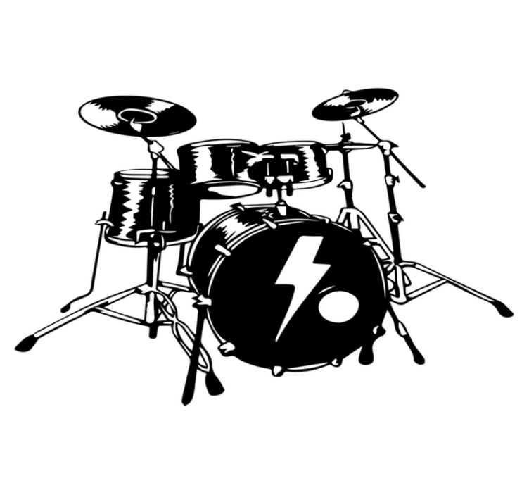 Bedroom vinyl rug battery on a white background - TenStickers