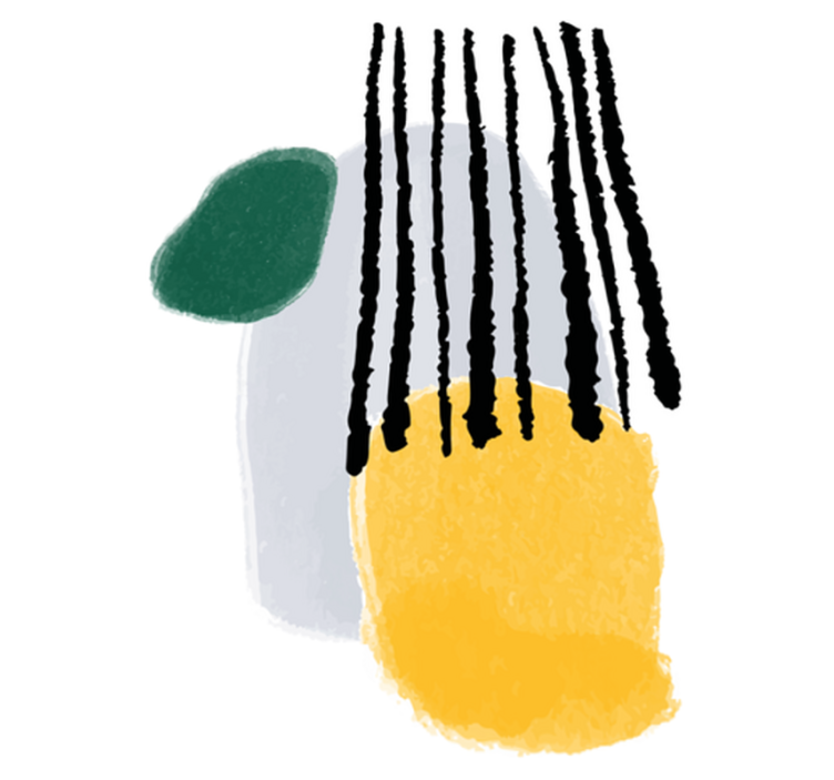 Bedroom vinyl rug featuring rianning abstract art - TenStickers