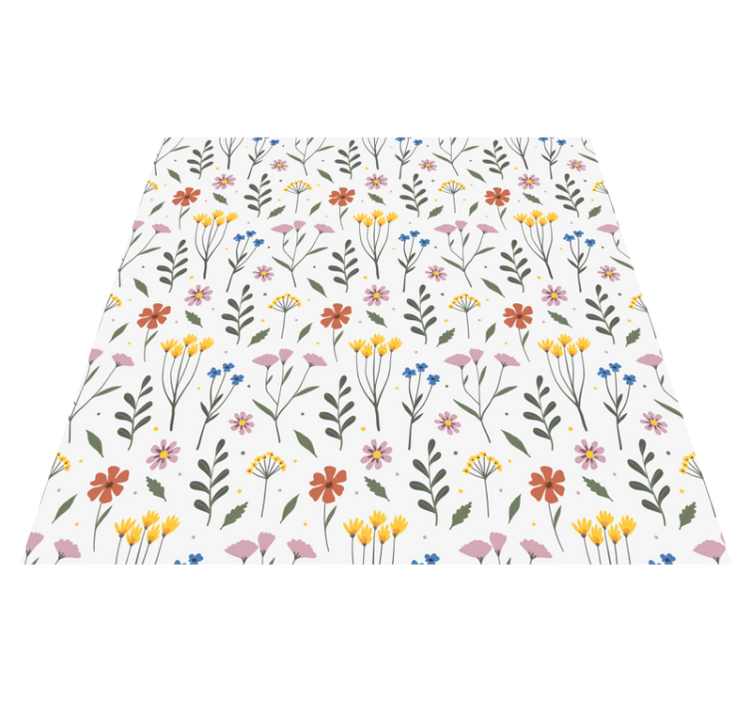Bedroom vinyl rug with multicolor floral garden pattern - TenStickers