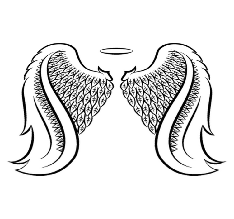 Bedroom vinyl rug divine wings decorative vinyls - TenStickers