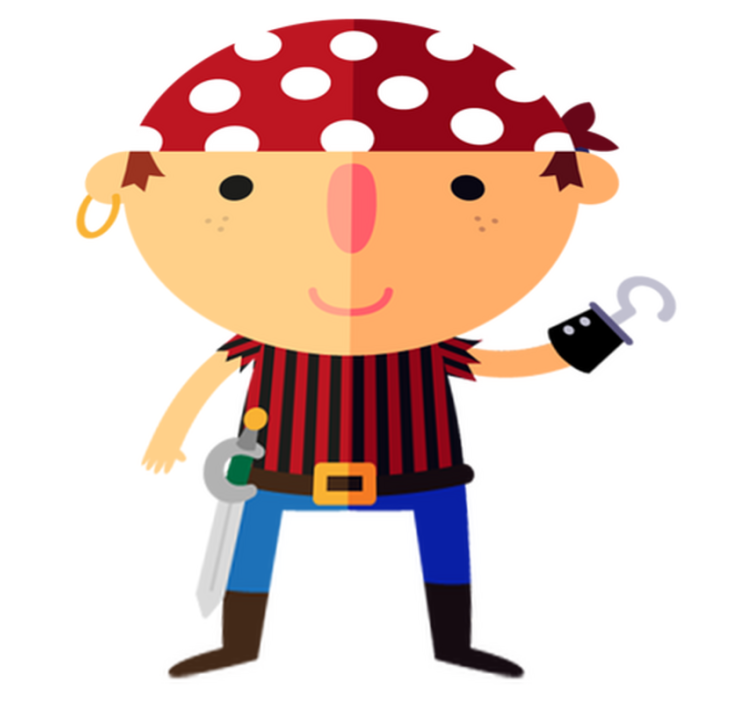 Kids vinyl rug pirate design - TenStickers