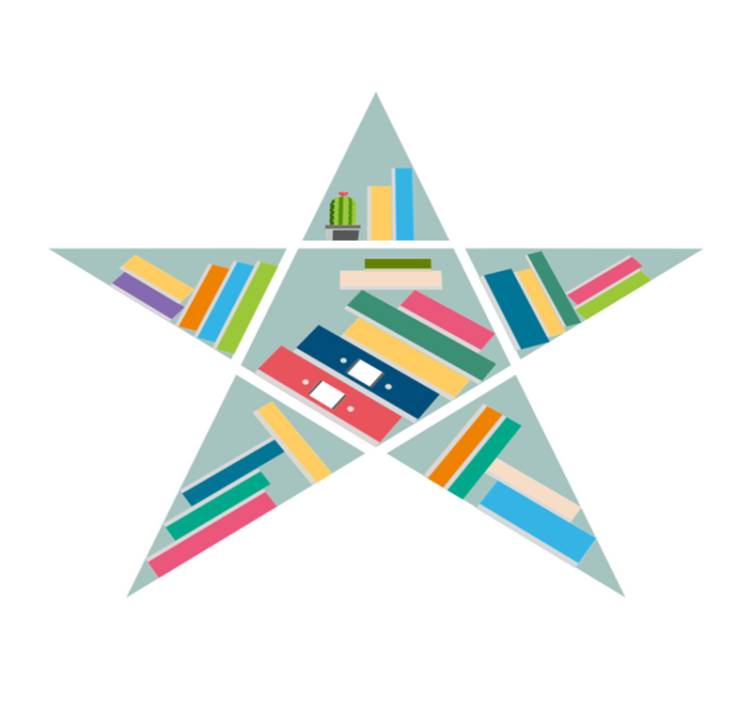 Kids vinyl rug star reader - TenStickers