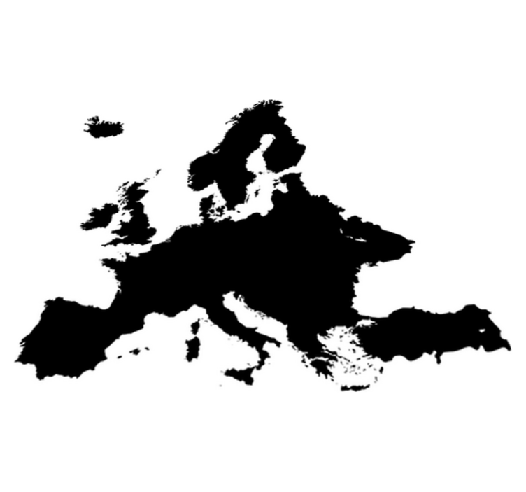 World map vinyl rug chalkboard europe - TenStickers