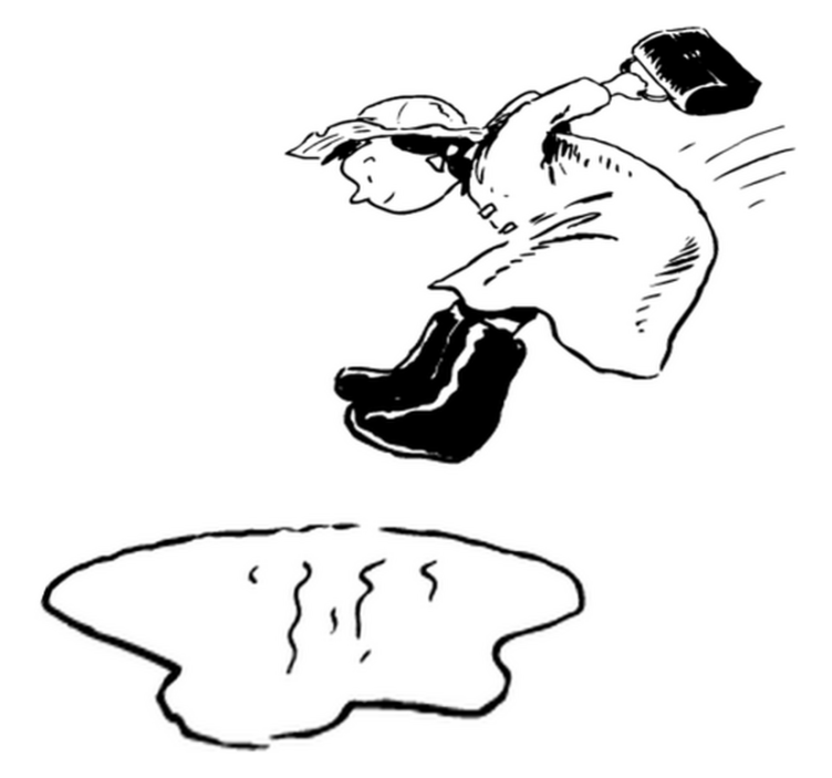 Kids vinyl rug jumping in puddles - TenStickers