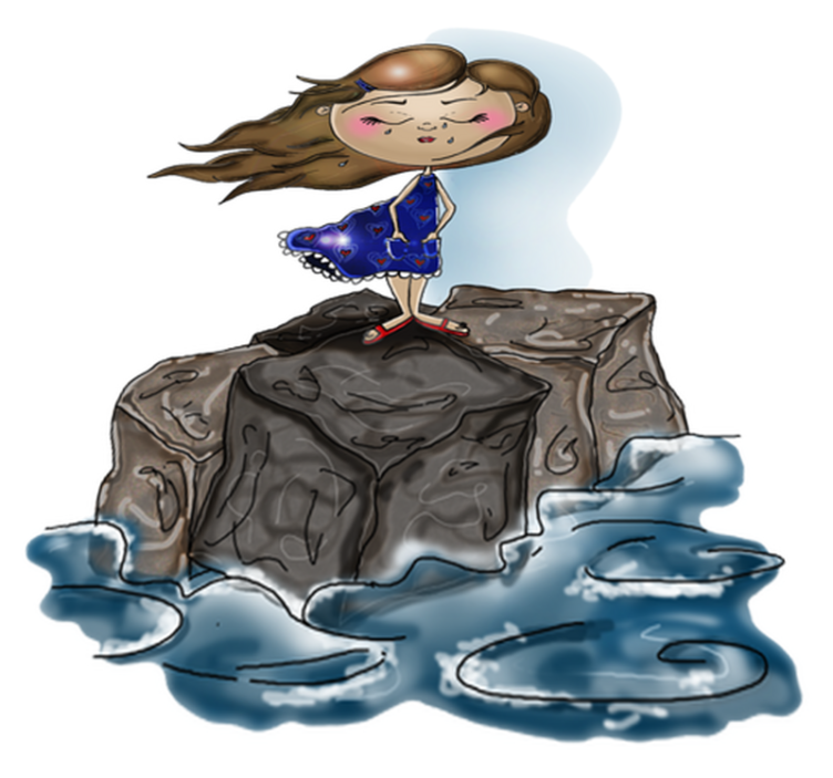 Kids vinyl rug girl at the sea - TenStickers