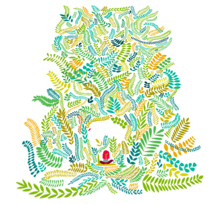 Kids vinyl rug beautiful reading fantasy vinyl - TenStickers