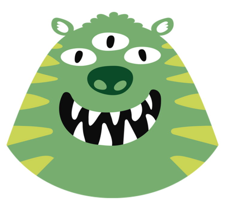 Kids vinyl rug happy monster design - TenStickers