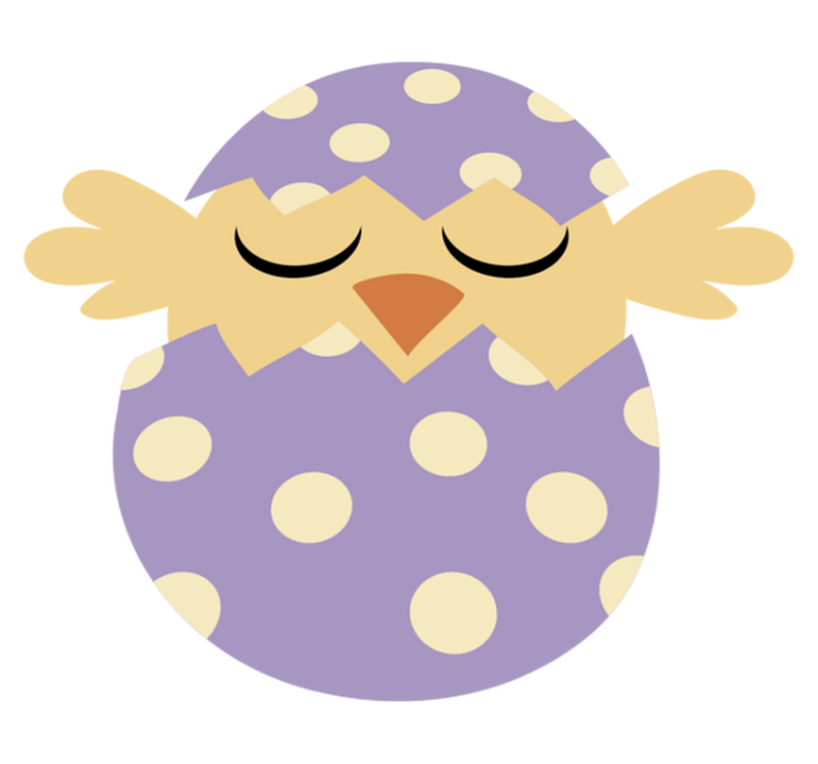 Kids vinyl rug easter bird - TenStickers