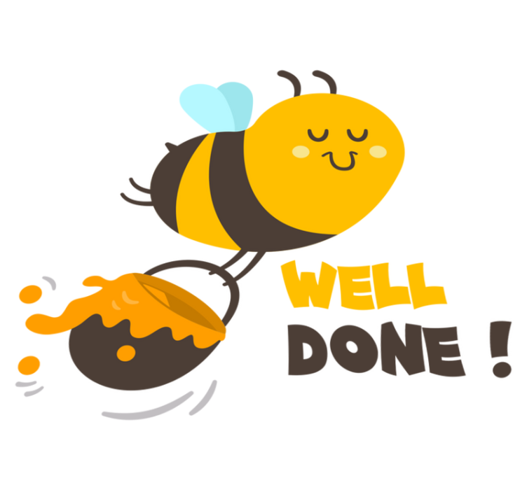 Kids vinyl rug buzzing with achievement - TenStickers