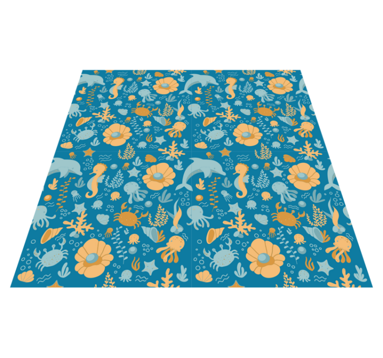 Kids vinyl rug ocean adventure - TenStickers