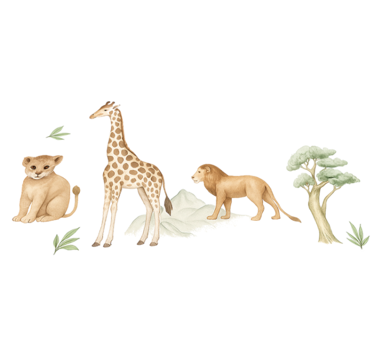 Calmed savannah bedroom vinyl rug - TenStickers