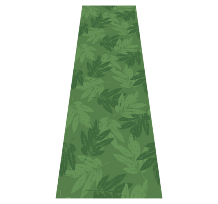 Office vinyl rug with a simple green leaves pattern - TenStickers