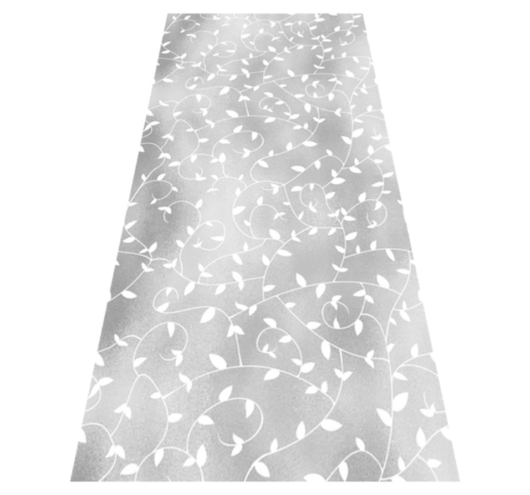 Office vinyl rug with white and silver tree branches - TenStickers