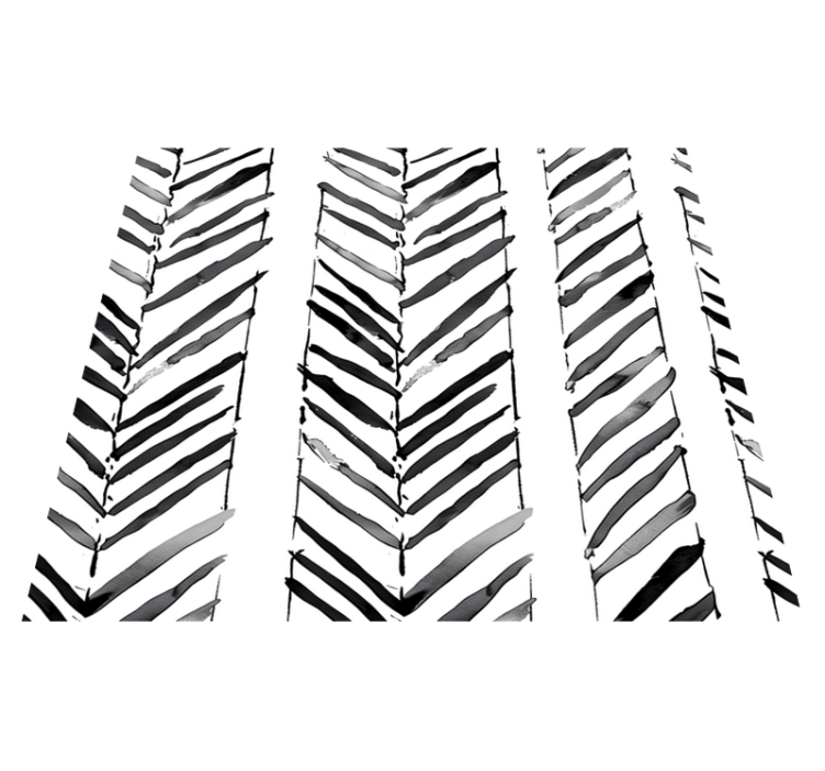 Office vinyl rug in black and white geometric design - TenStickers