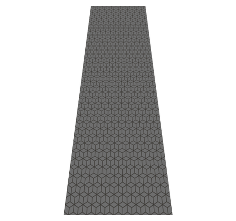 Office vinyl rug 3d gray cubes design - TenStickers