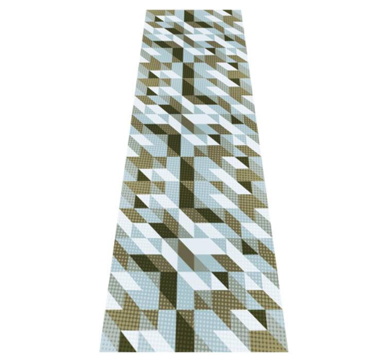 Office vinyl rug in modern triangles design - TenStickers