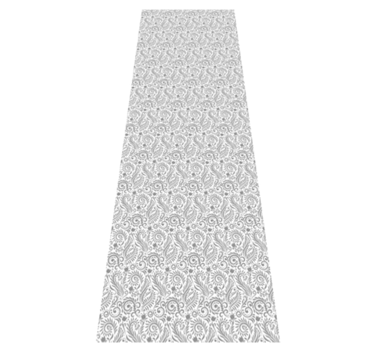 Office vinyl rug with vintage ornamental flowers - TenStickers