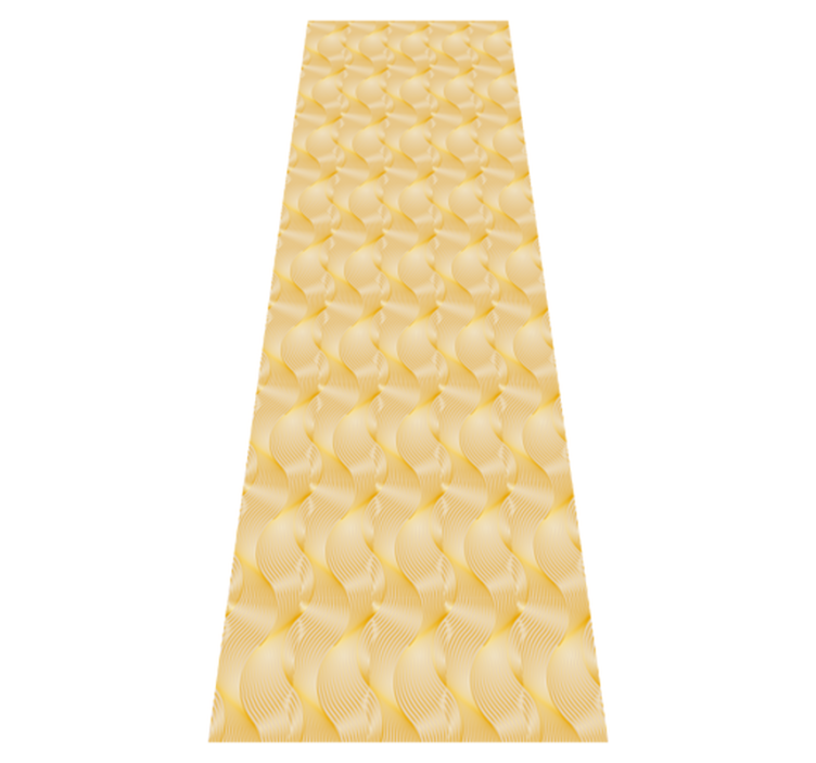Office vinyl rug gold foil wave illusion - TenStickers