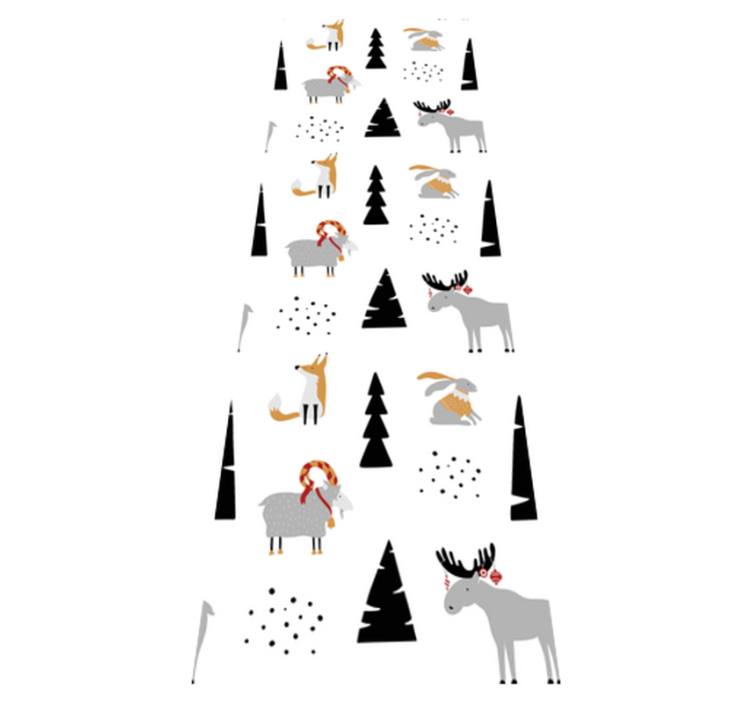 Bedroom vinyl rug featuring a winter animals design - TenStickers