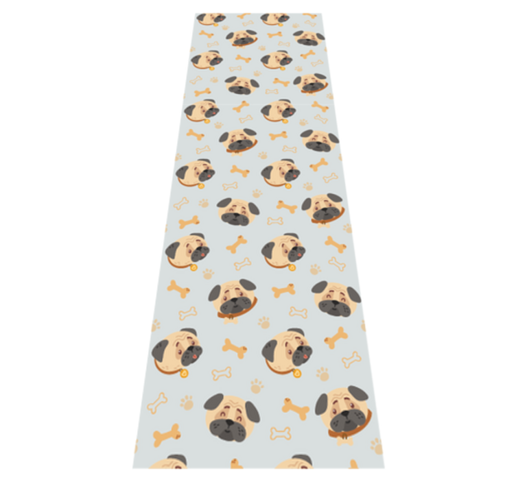 Bedroom vinyl rug with british bulldog puppy pattern - TenStickers