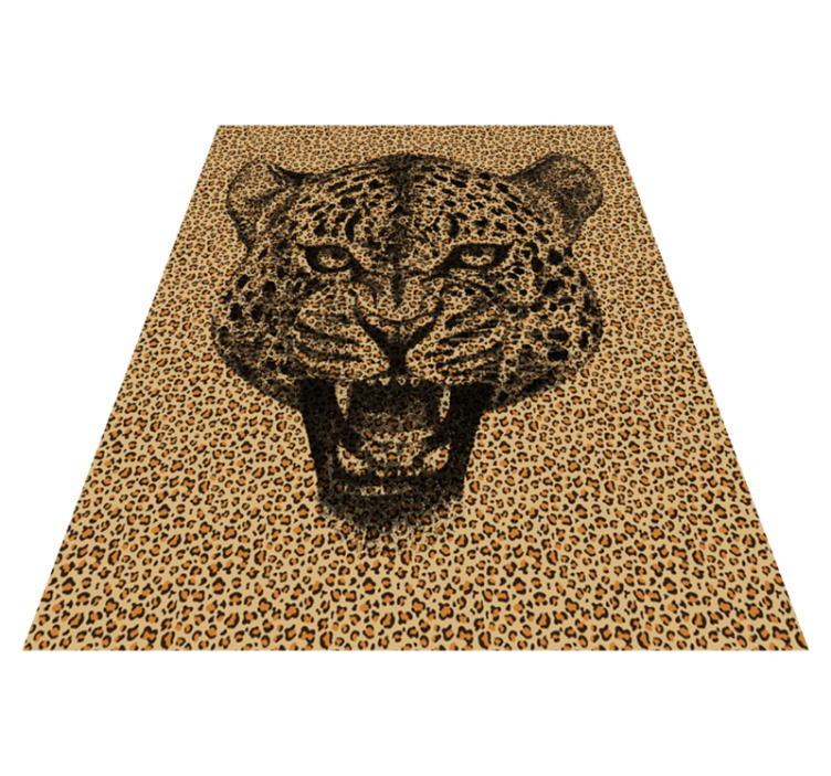 Amazing leopard animal print vinyl rug - TenStickers