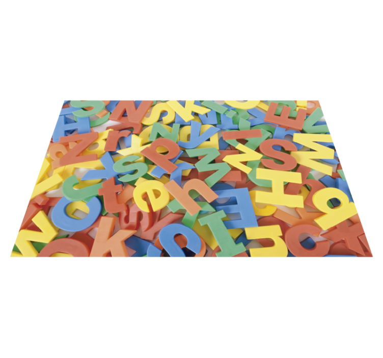 Messy alphabet vinyl alphabet rug - TenStickers