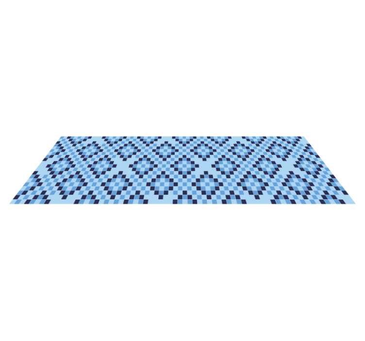 Geometric Blue Pixel Pattern - TenStickers