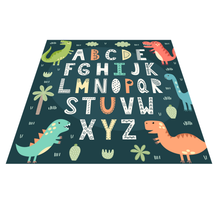 Alphabet Dinosaur Playroom bedroom rug - TenStickers