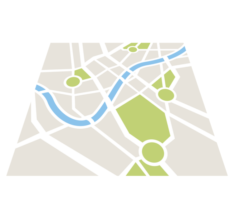 City Map Playground kids vinyl rug - TenStickers