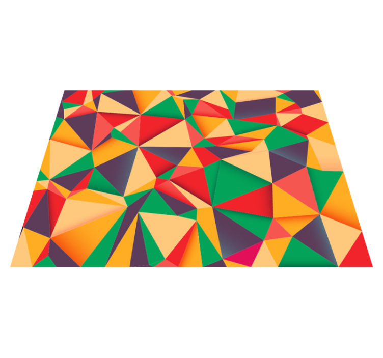 Vinyl rug colorful triangle style - TenStickers