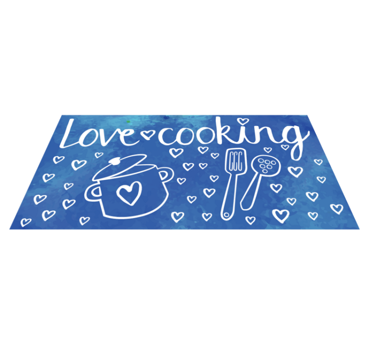 Vinyl rug - I love cooking - TenStickers