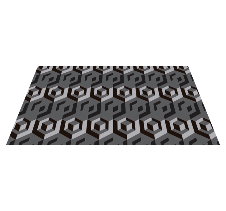 Rectangular geometric vinyl rug - TenStickers