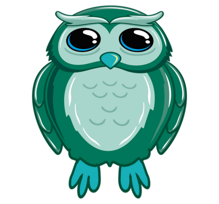 Kids cute owl animal vinyl rug - TenStickers