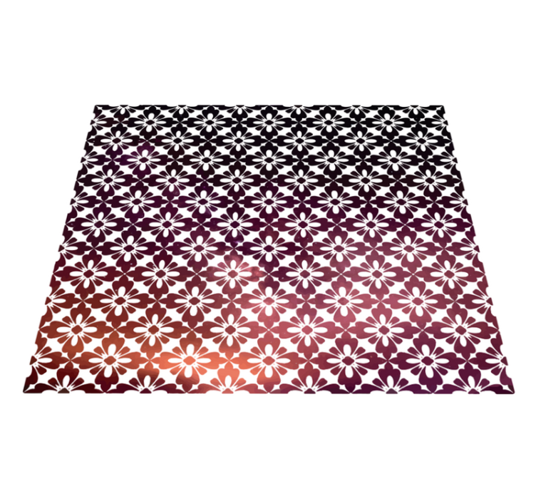 Floral Ombre floral vinyl rug - TenStickers