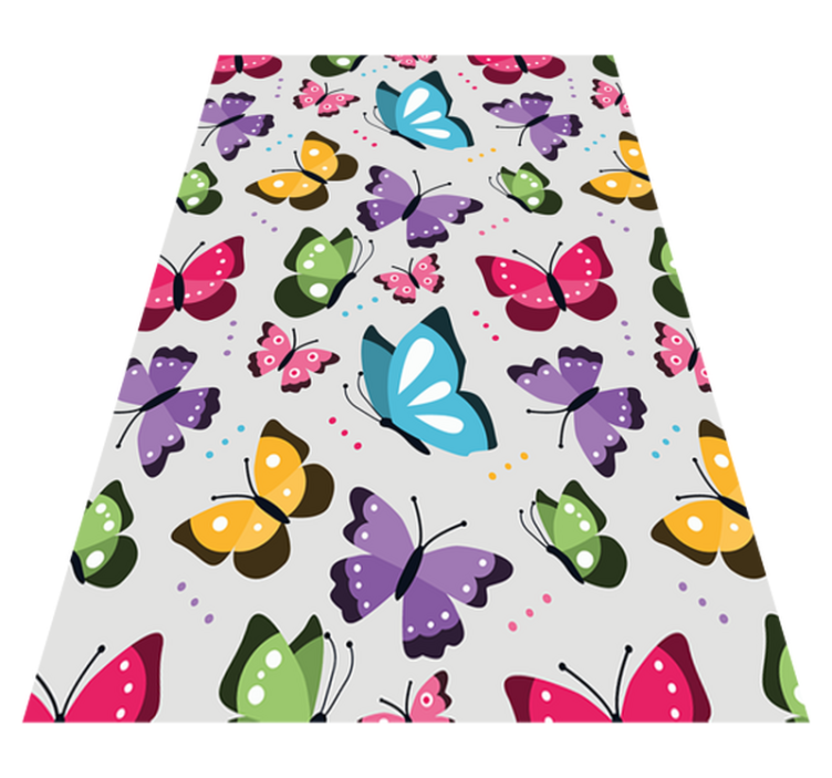 Butterfly animal vinyl rug - TenStickers