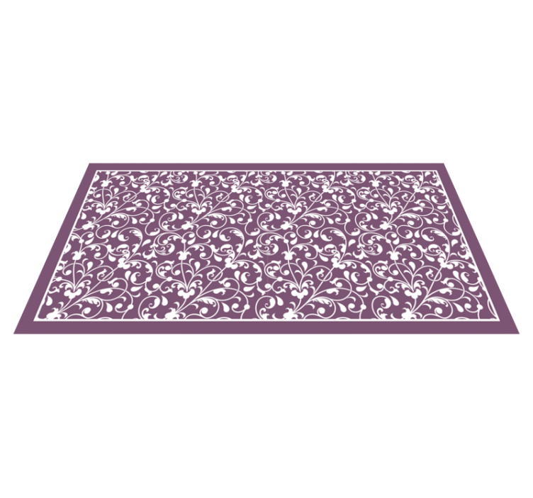 Elegant Swirl Pattern floral vinyl rug - TenStickers