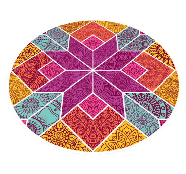 Paisley Mosaic mosaic vinyl rug - TenStickers