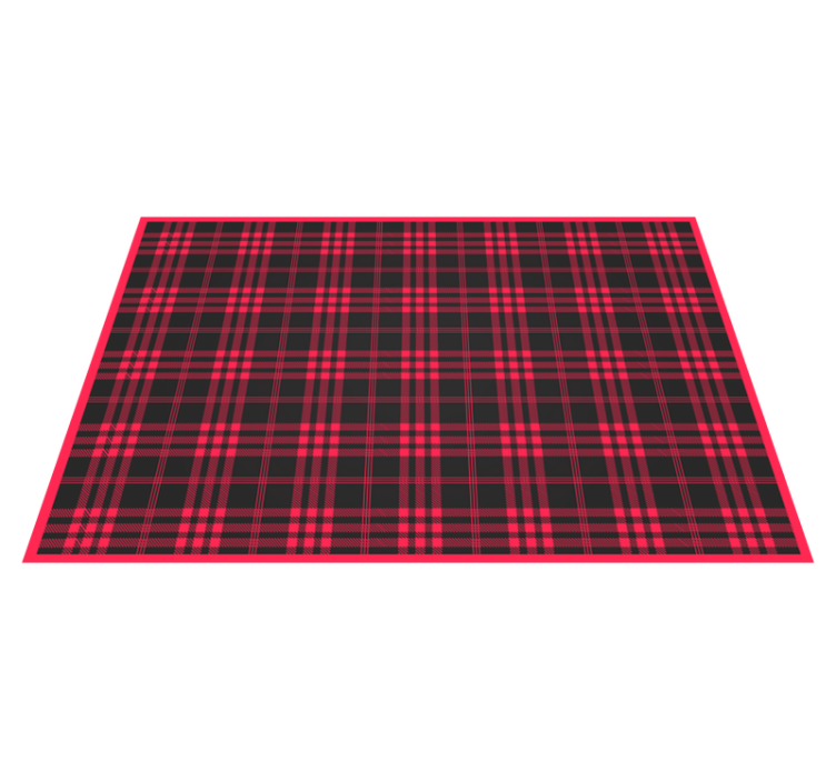 Christmas tartan pattern  stripes vinyl rug - TenStickers