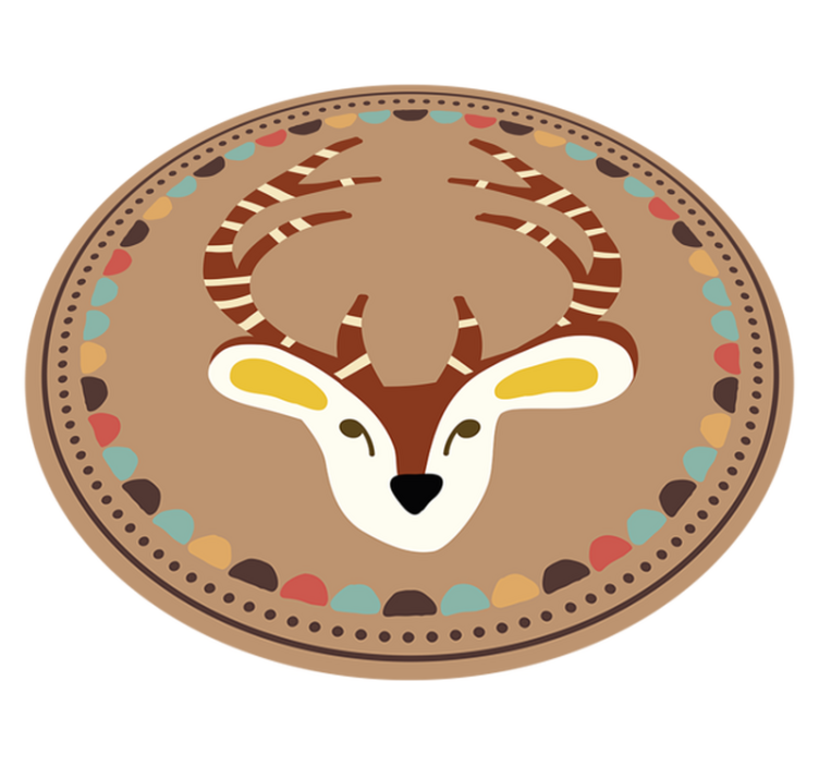 Autumn deer animal vinyl rug - TenStickers
