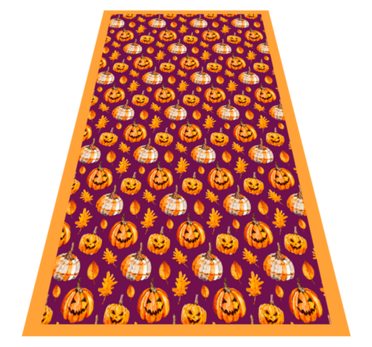 Pumpkin Pattern halloween vinyl rug - TenStickers