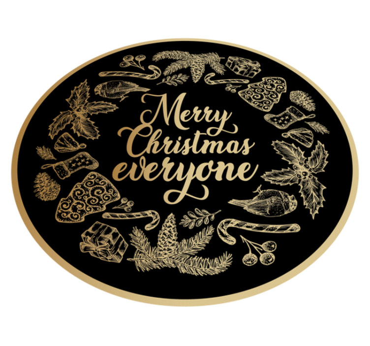 merry christmas everyone Christmas tree mat - TenStickers