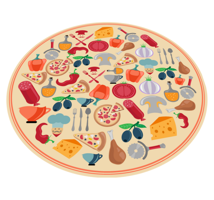 Culinary Motifs kitchen vinyl rug - TenStickers