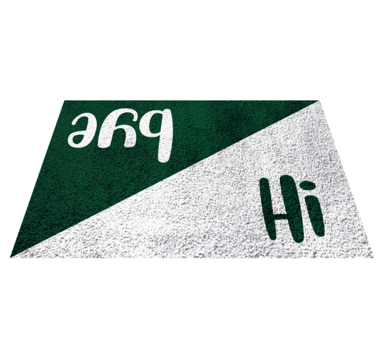 Hi and bye custom vinyl rug - TenStickers