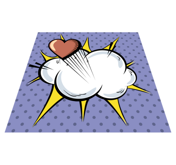 Pop Art Explosive game vinyl rug - TenStickers