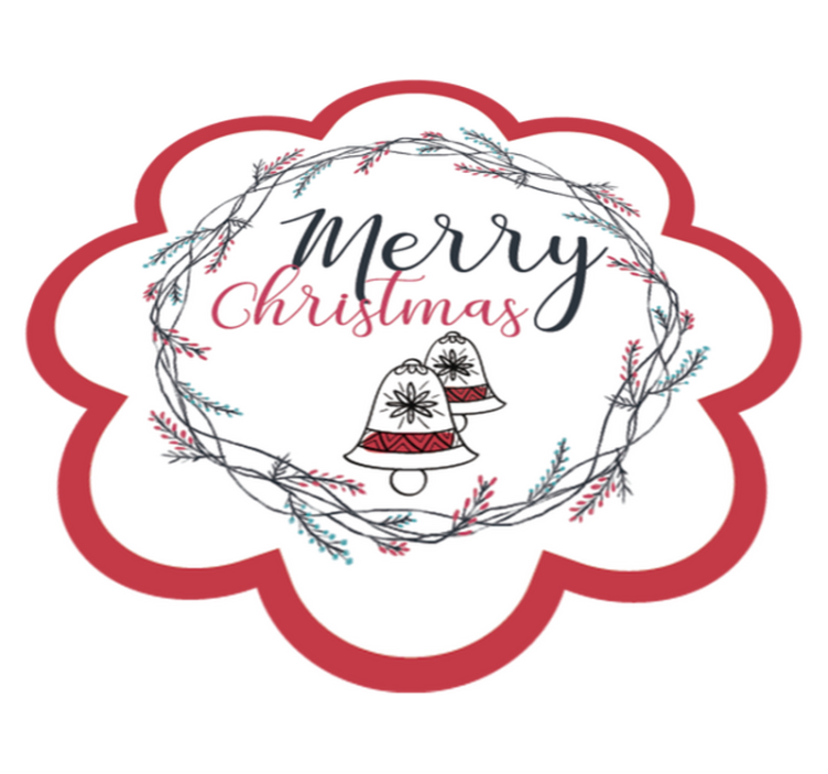 Christmas bells Christmas tree mat - TenStickers