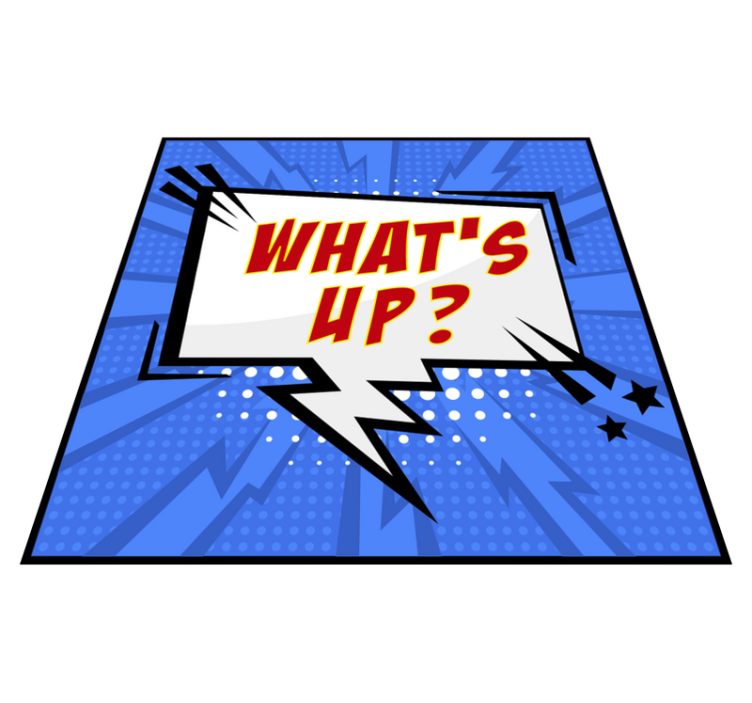 what's up comic custom rug - TenStickers
