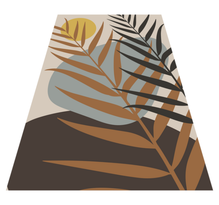 Botanical Sunset floral vinyl rug - TenStickers