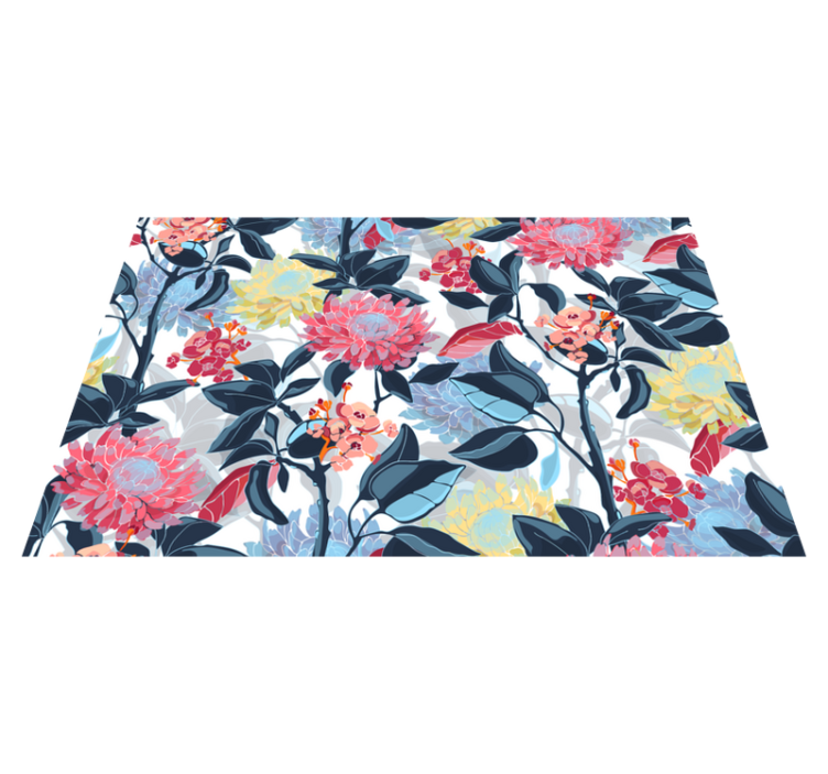 Floral Arrangement Detail floral vinyl rug - TenStickers